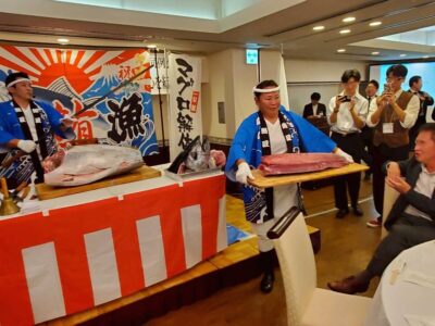 神奈川県某非営利団体様記念行事にて公認マグロ解体ショー開催