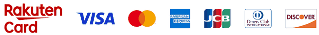 ご利用いただけるカード：楽天カード、VISA、Mastercard、American Express、JCB、Diners Club、DISCOVER